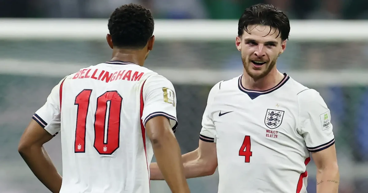Jude Bellingham and Declan Rice among England players at risk of suspension for the 2026 World Cup semifinals